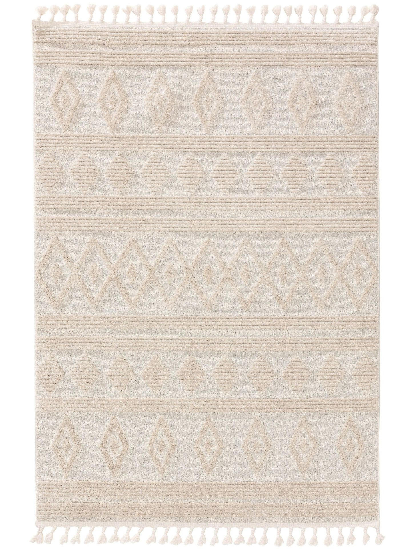 TEPPICH Teppich Oyo Beige - Beige, Textil (120/1cm) - KUNSTLOFT