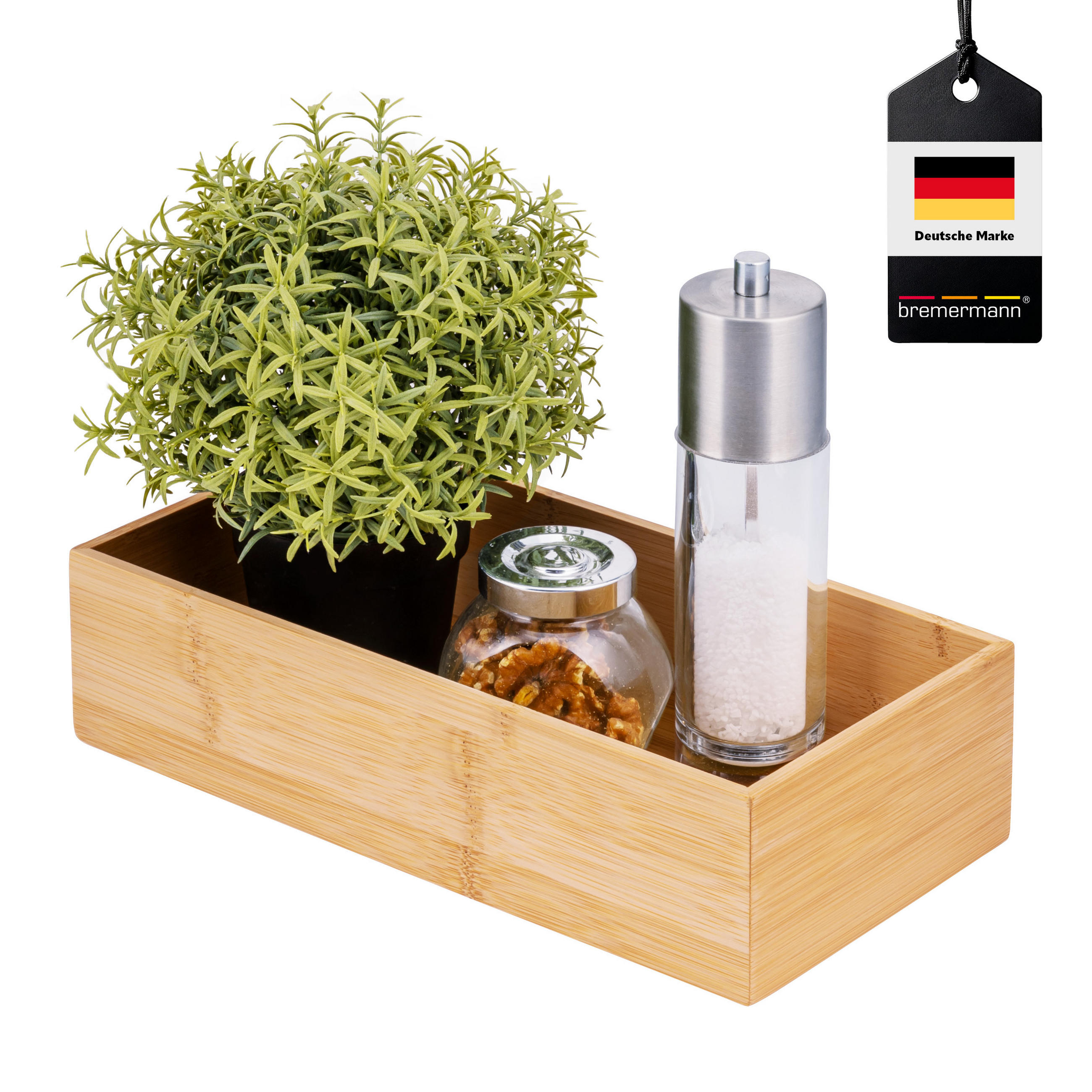GEWÜRZAUFBEWAHRUNGSBOX, Bambus - Braun, Holz (30/15/7.5cm) - bremermann