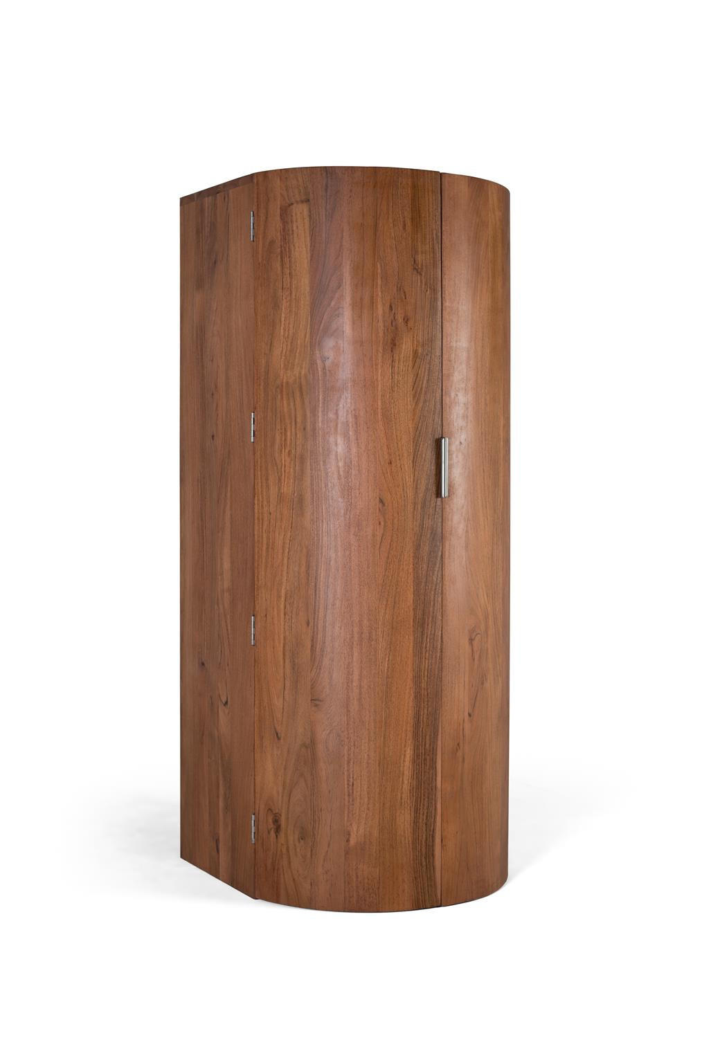 BARSCHRANK mit 2 Türen aus Akazienholz - Braun, Holz (80/190/80cm) - Giner y Colomer