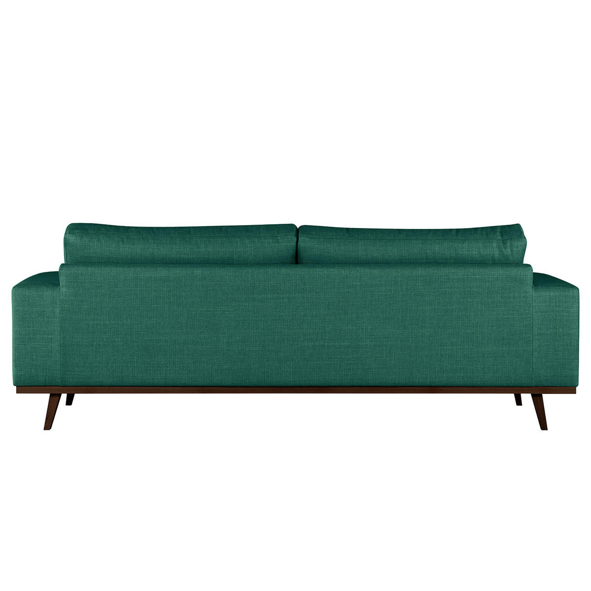 2-SITZER SOFA - Dunkelgrün/Buchefarben, Buchenholz/Textil (197/81/88cm) - home24