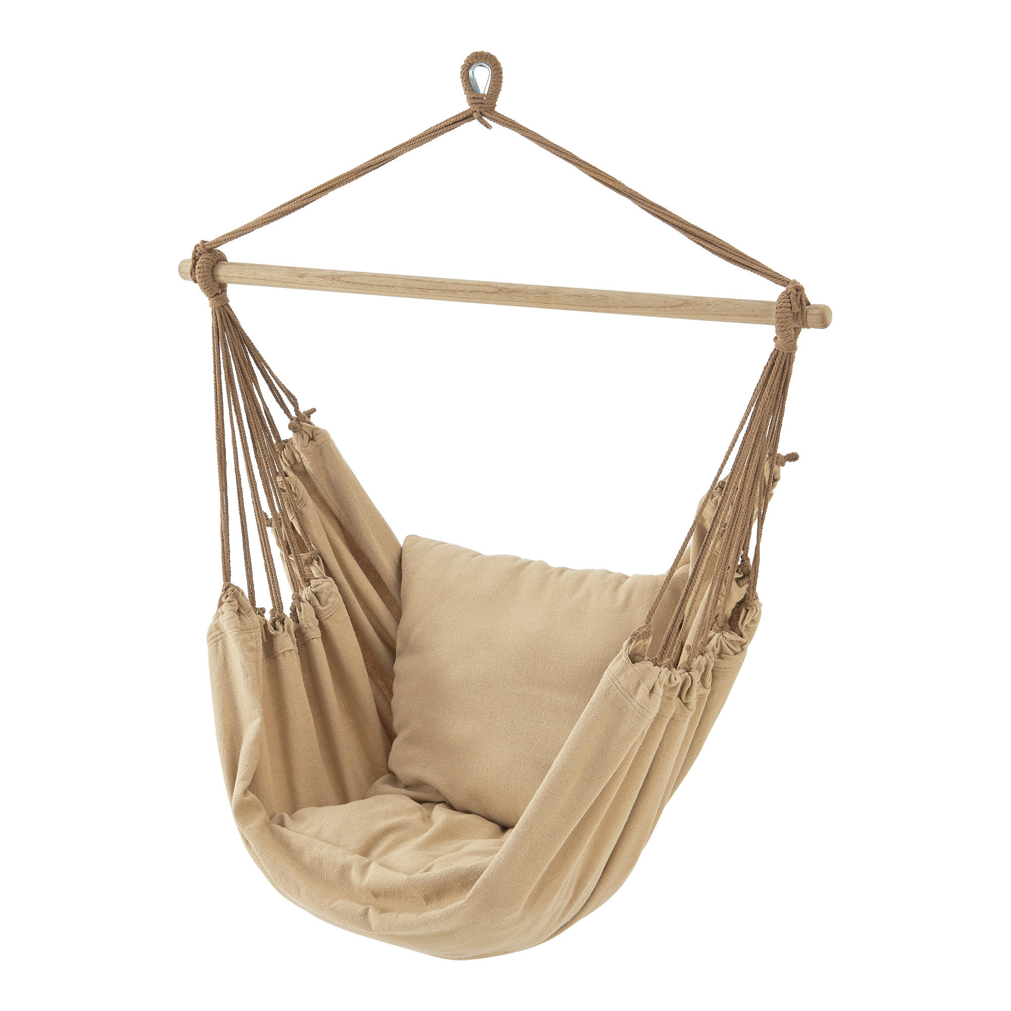 HÄNGESESSEL Peralvillo - Beige, Textil (110/125/60cm) - [en.casa]
