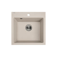 EINBAUSPÜLE Alena Beige, Einzelbecken, 49/49/21,5 cm - Beige, Stein (49/21.5/49cm) - bad land
