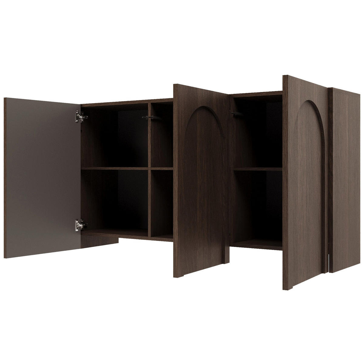 SIDEBOARD Arkadia 3-türig 150 cm - Dunkelbraun, Holzwerkstoff (150/81/35cm) - Selsey