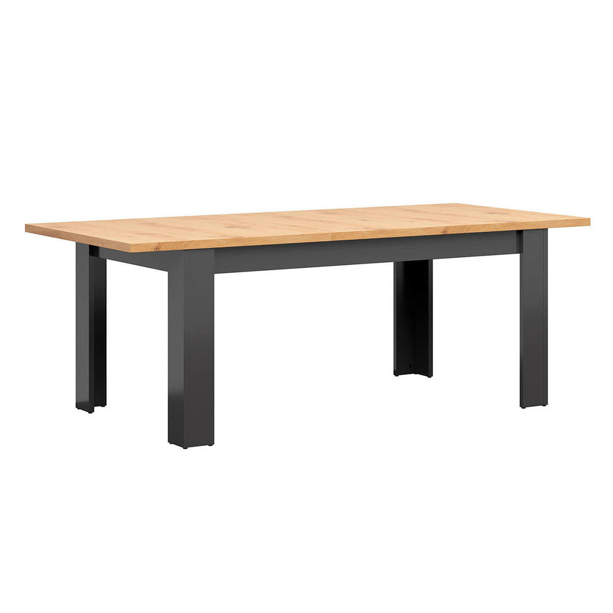 STOL ZA BLAGOVAONICU Duck 8 mjesta Ugljenosivi sivi i drvo - siva, drvni materijal (90/200/76cm) - Petits-meubles