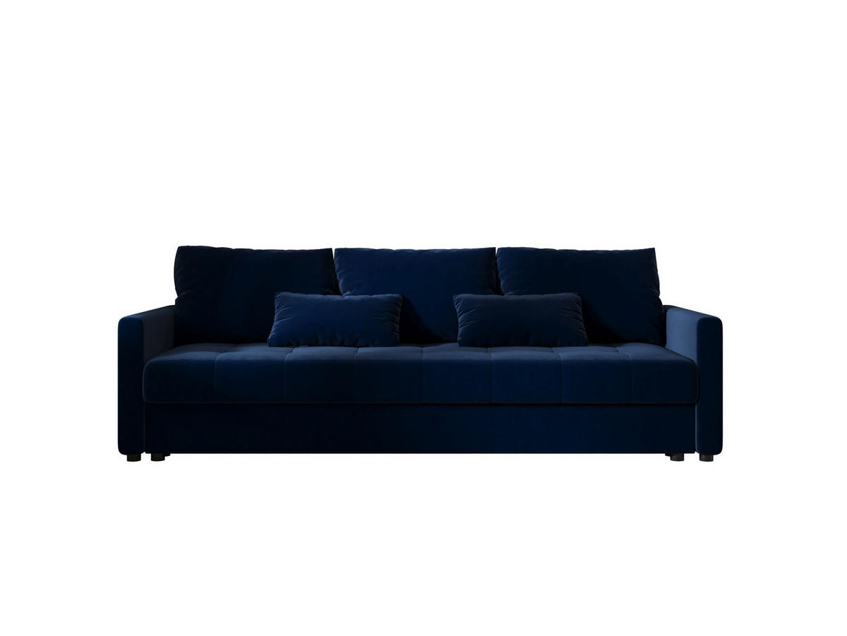 SOFA MOS mit Schlaffunktion ITAKA 11 mit Stauraum - Dunkelblau, Textil (84/72/220cm) - Bedante