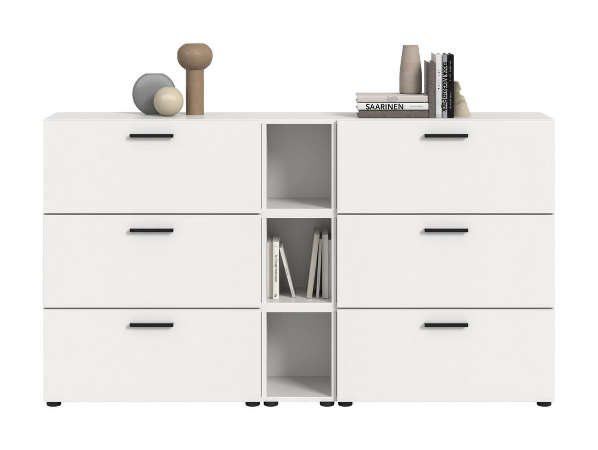 WOHNKOMBINATION THE ONE (B/H/T: ca. 176/99/34 cm) in Weiß/weiß - Weiß, Holzwerkstoff (176/99/34cm)