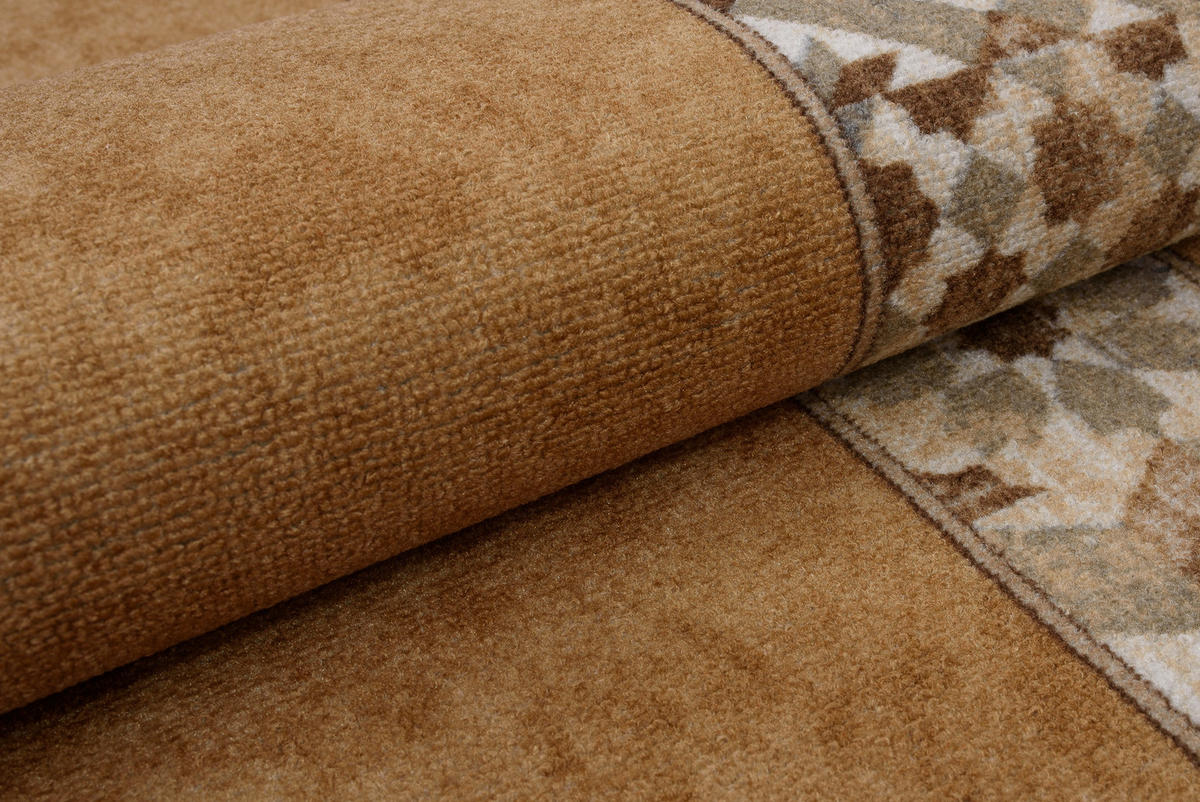 TEPPICHLÄUFER Anti-Rutsch Sandfarben rutschfest Gummiunterlage 100/500 cm - Sandfarben, Textil (100/500cm) - Tapiso