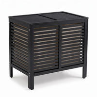 WÄSCHEKORB Bambus Moa 90 l 40/60/58,5 cm - Schwarz, Naturmaterialien (60/58.5/40cm) - NUXIO