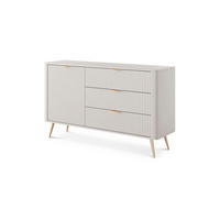 KOMMODE Laanti Beige - Hellgrau, Holzwerkstoff (138.2/81.2/38cm) - Pillovely