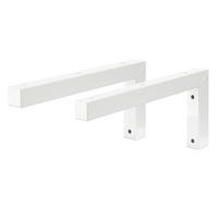 WANDHALTERUNG - Weiß, Metall (15/3/30cm) - ML-DESIGN