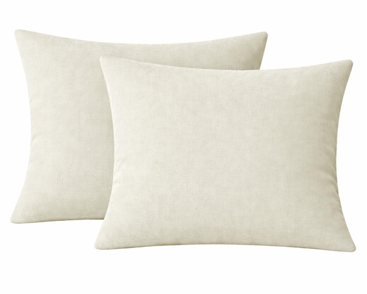 KISSENBEZUG Stone Washed 40x40 cm aus 100% Baumwolle, Renforce Kissenhülle 40 x 40 im 2er Set - Leinen - Naturfarben, Textil (40/40cm) - Carpe Sonno