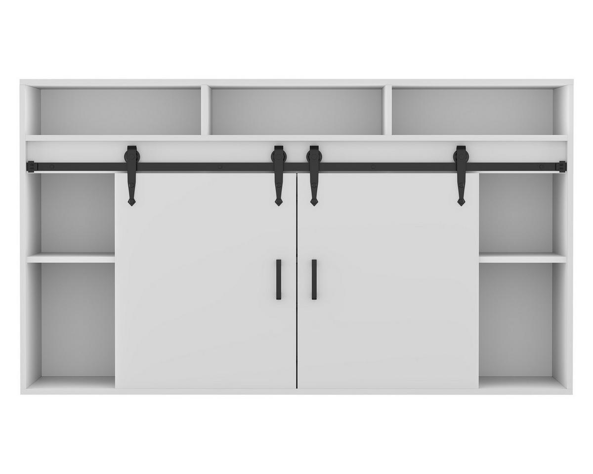 SIDEBOARD in 140/80/40cm - Weiß, Holzwerkstoff/Metall (40/80/140cm) - HOMAVO