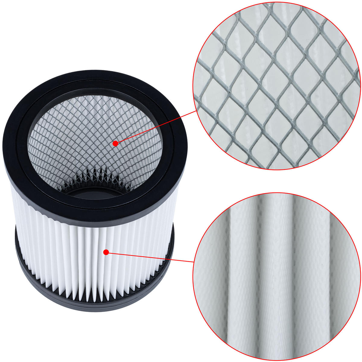 FILTER PNTS PWD PDW PSW, Ersatz, waschbar, Metallnetz, 15,5 cm, Ø 14 cm, Nass/Trocken - Multicolor, Kunststoff/Metall (15/15/18cm)