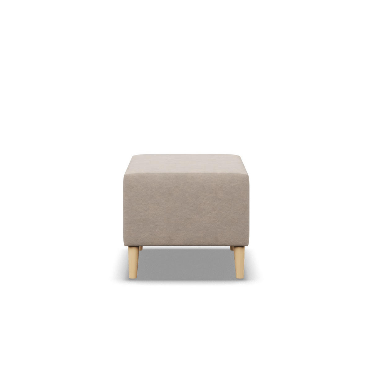SITZPOUF 50 X 50 BLANK, Beige - Beige, Textil (51/40/51cm)
