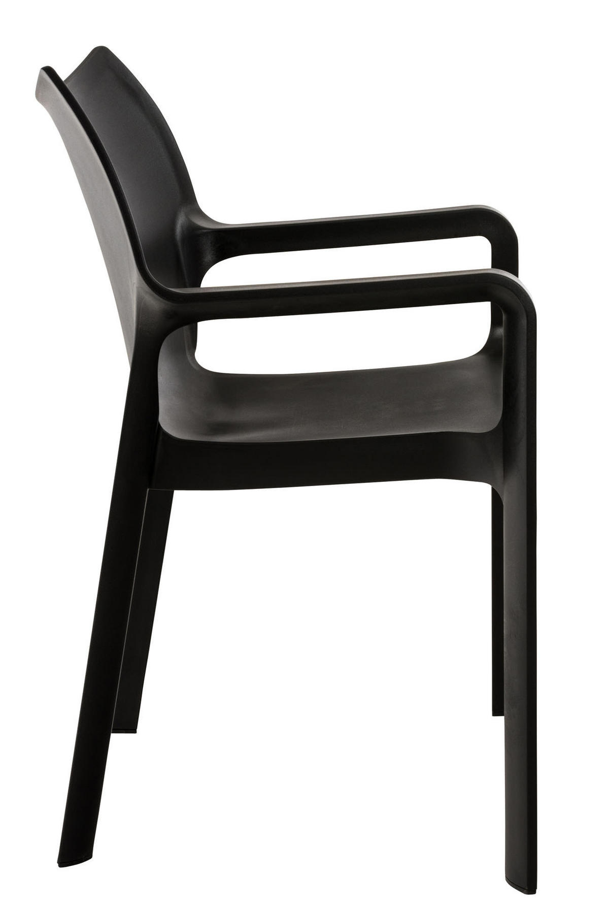 GARTENSTUHL Kunststoff schwarz - Schwarz, Kunststoff (57/84/53cm) - CLP