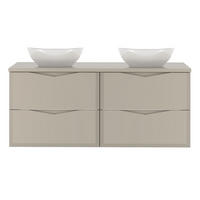 DOPPELWASCHTISCH 120.6cm Ellie Kaschmir - Beige, Holzwerkstoff (120.6/52.2/46.5cm) - Petits-meubles