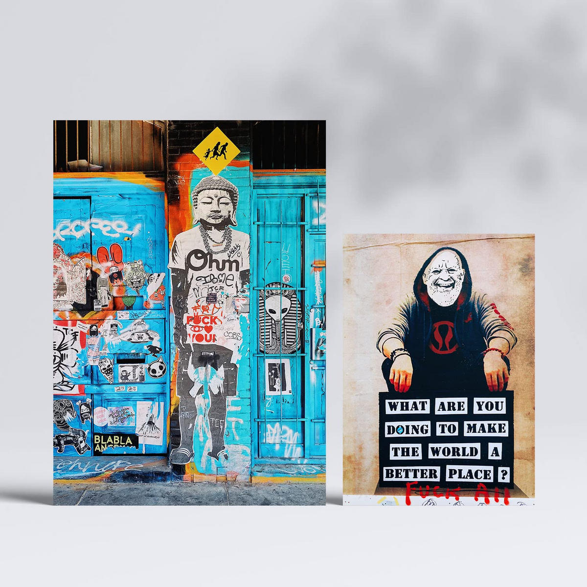 POSTER Set Mit 6 Graffiti A3 & A4 Rahmenlos - Klar, Papier (29/3cm) - Nacnic