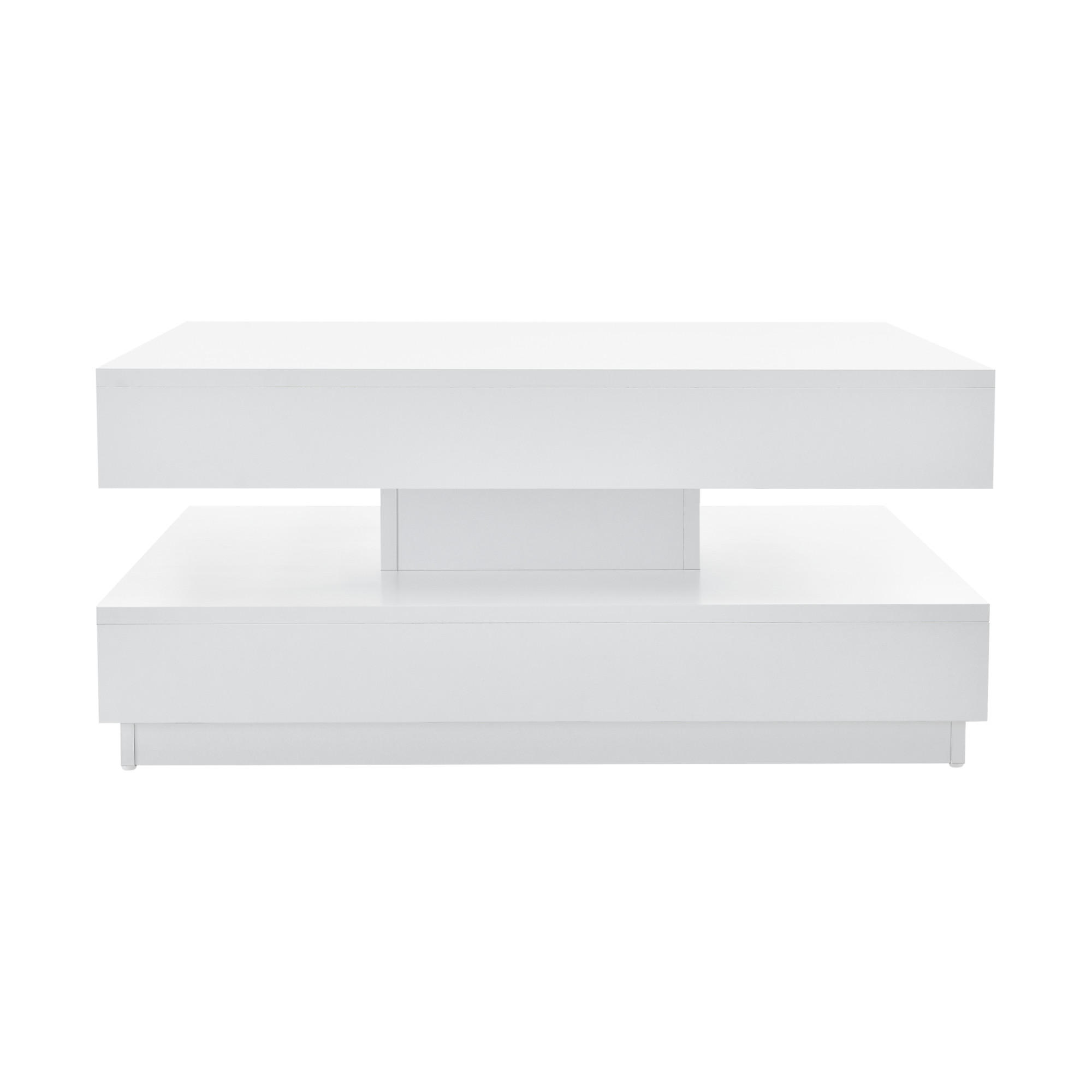 COUCHTISCH Florenz 76/76/38 cm - Weiß, Holzwerkstoff (76/76/38cm) - [en.casa]
