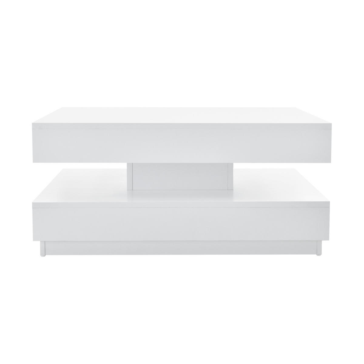 COUCHTISCH Florenz 76/76/38 cm - Weiß, Holzwerkstoff (76/76/38cm) - [en.casa]