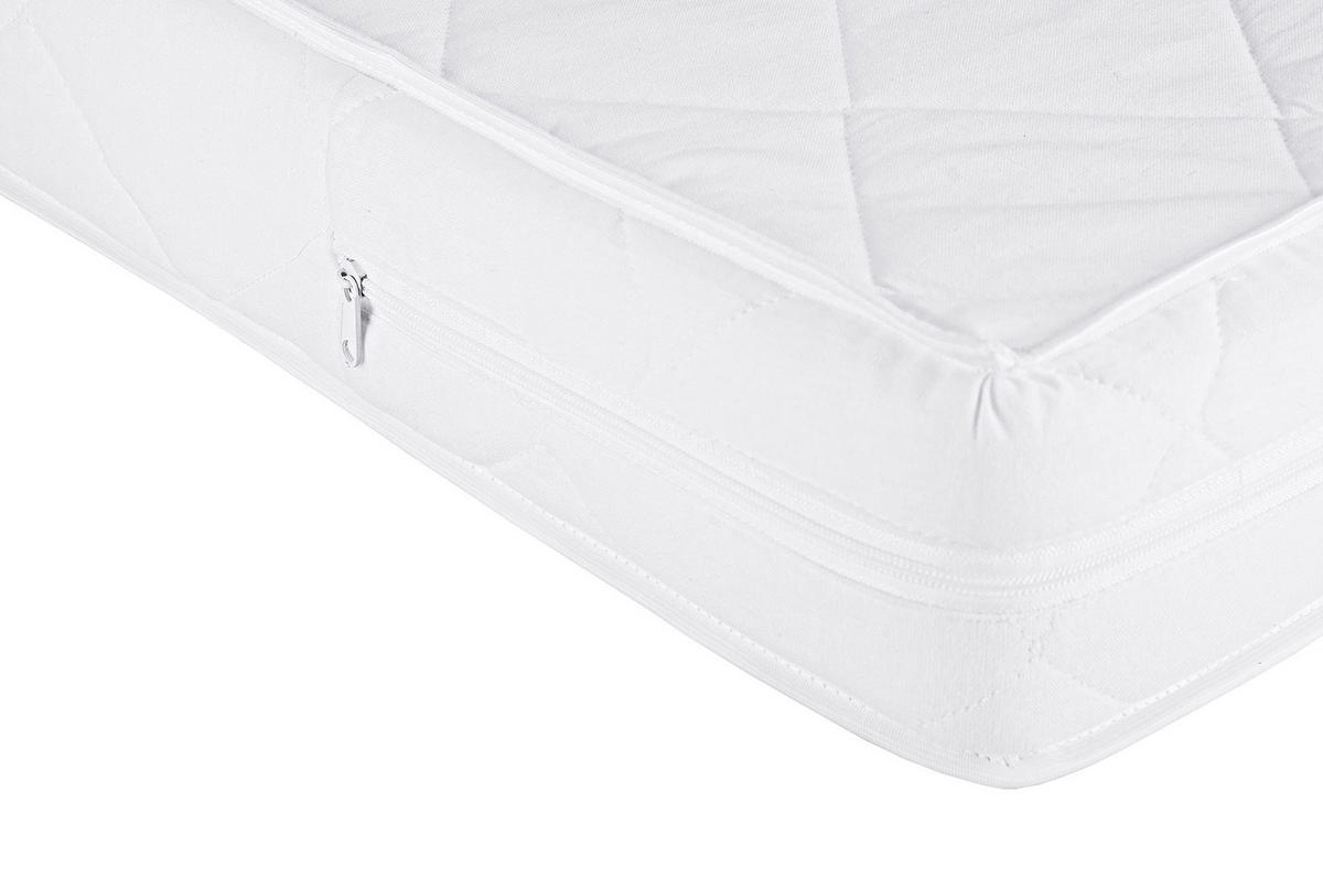 KINDERROLLMATRATZE 60/120/11 cm 100 % Polycotton gesteppt und weich Kindermatratze ZERTIFIKAT - Weiß, Naturmaterialien - Best for Kids