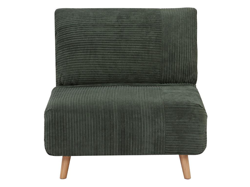 SCHLAFSESSEL - Cord - Dunkelgrün - PALULA - Grün, Textil (81/83/88cm) - Vente-Unique