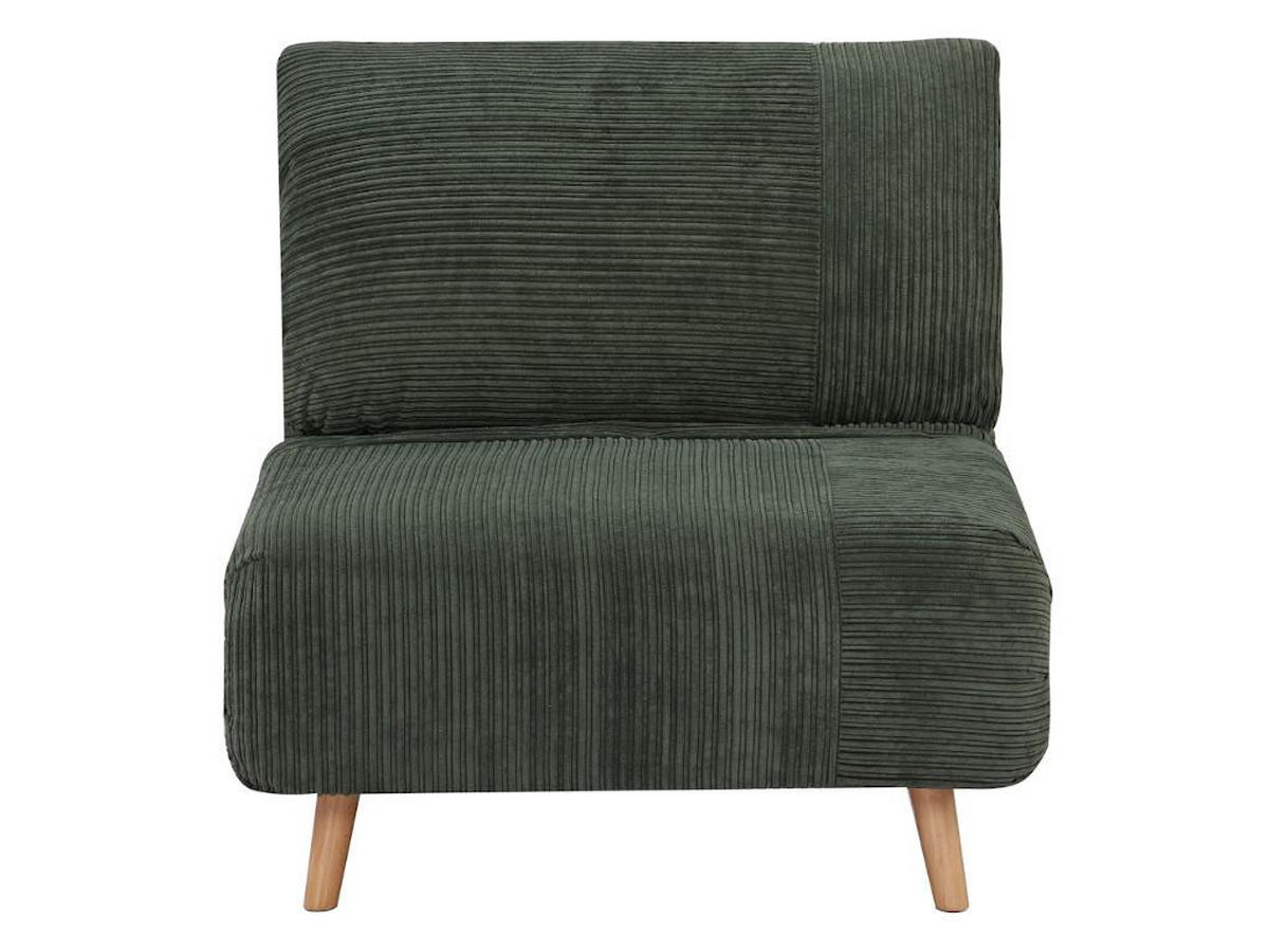 SCHLAFSESSEL - Cord - Dunkelgrün - PALULA - Grün, Textil (81/83/88cm) - Vente-Unique