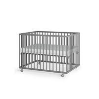 LAUFGITTER 75x100 cm mit Matratze SleepPlus - grau - Premium Kollektion - Grau, Holz (100/74/75cm) - Sämann – make a difference.