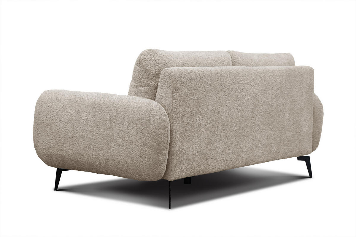 SOFA FEBE 3-Sitzer, ecru - Champagner/Schwarz, Holz/Textil (190/82/96cm) - Courtois Laville