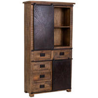 KLEIDERSCHRANK aus holz 100x42x190cm - Braun, Holz (100/190/42cm) - Wanderlust