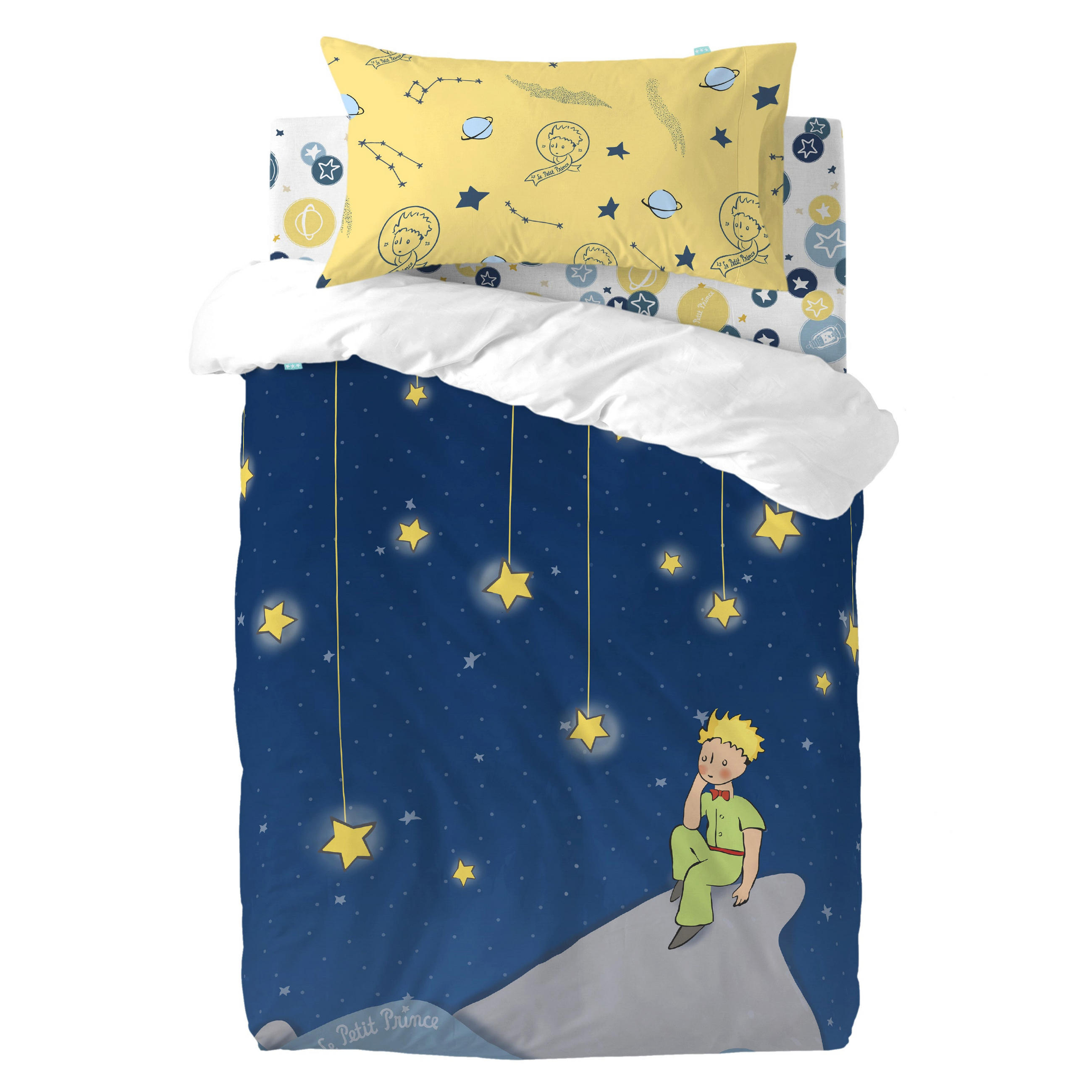 BETTBEZUG 2er-Set teiliges la nuit 115x145 cm (kinderbett) mehrfarbig - Multicolor, Textil (115/145cm) - Happy Friday