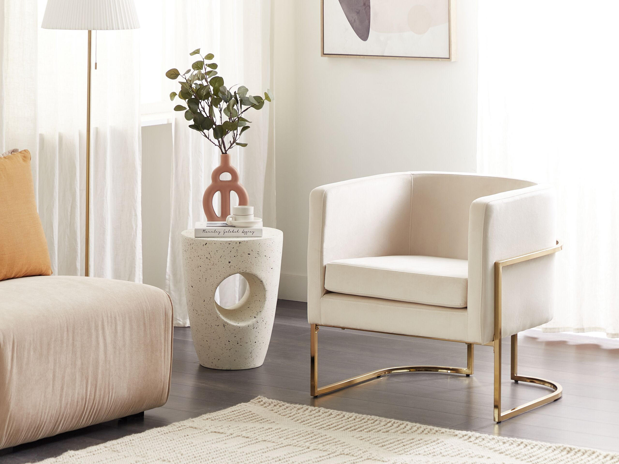 Thumbnail - Beliani Sessel, Beige, Textil, 1-Sitzer, 72x71x70 cm, Wohnzimmer, Sessel, Polstersessel