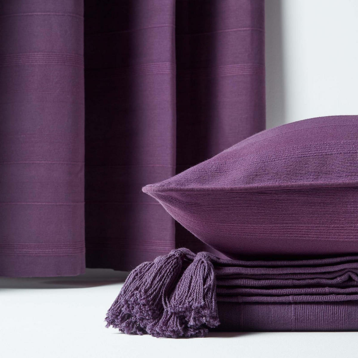 WOHNDECKE Rajput 150/200 cm, 100% Baumwolle - Lila, Textil (150/200cm) - Homescapes