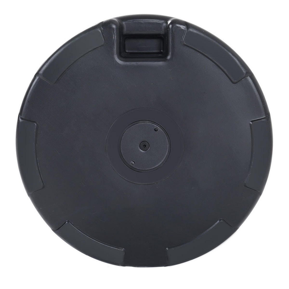 SONNENSCHIRMSTÄNDER Sonnenschirmfuß aus PP in Schwarz mit dekorativem Muster round befüllbar wetterfest standfest Ø56 × 30 cm befüllt bis zu 28 kg - Schwarz, Kunststoff (56/30cm) - Livingandhome