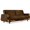 3-SITZER-SCHLAFSOFA GUSTAVO II mit Armlehnen, Hellbraun - Hellbraun, Holz/Holzwerkstoff (230/98/98cm) - KONSIMO®