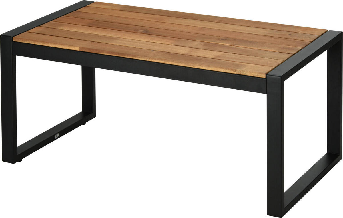 GARTENMÖBELSET Geflecht - Schwarz, Metall