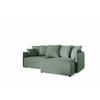 ECKSOFA Minea Mit Schlaffunktion - Grün, Holzwerkstoff/Textil (221/153cm) - Fun Möbel