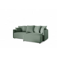 ECKSOFA Minea Mit Schlaffunktion - Grün, Holzwerkstoff/Textil (221/153cm) - Fun Möbel