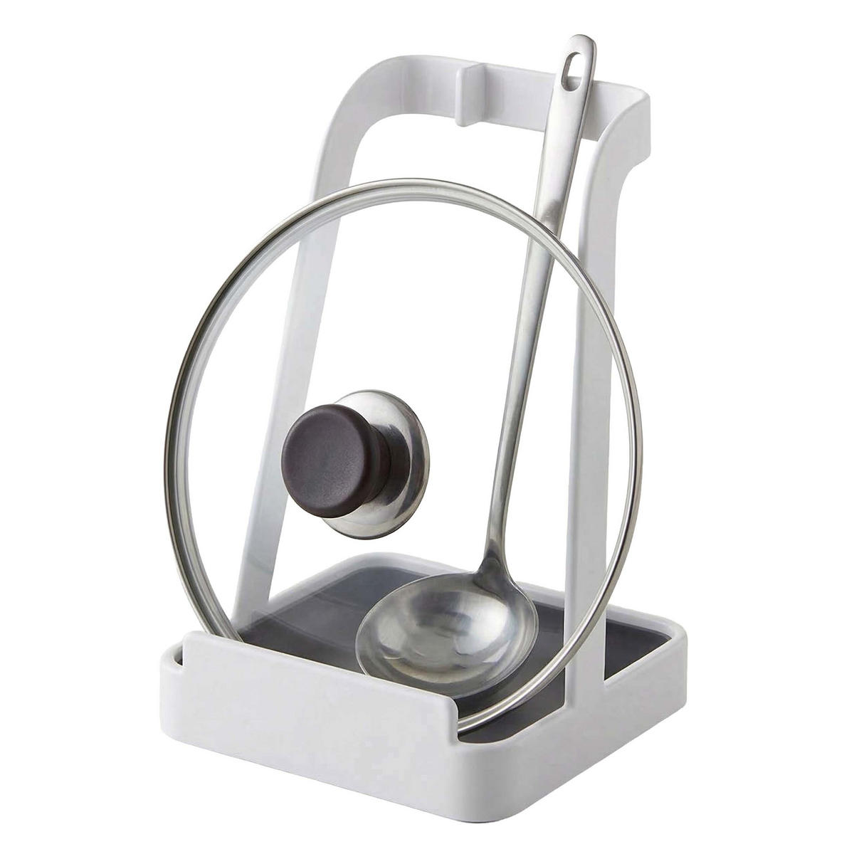 KOCHLÖFFEL-STÄNDER - Weiß, Kunststoff/Metall (10/15/10cm) - Relaxdays
