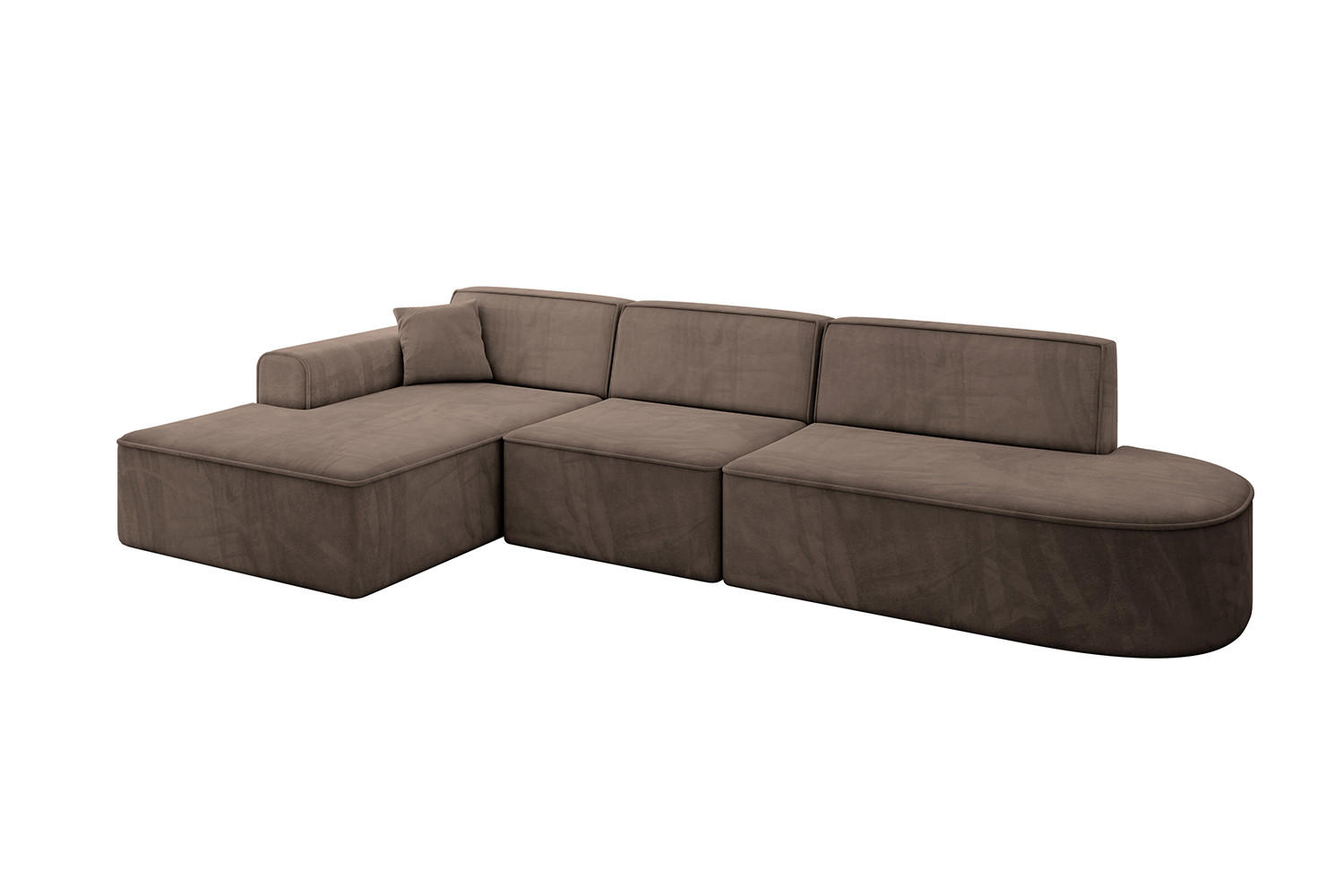 ECKSOFA Ottomane Links IREA-L2-v3 - 328x171x79 cm Braun - Braun, Holzwerkstoff/Textil (328/171cm) - ALTDECOR