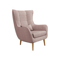 SESSEL Estjano Cord - Hellrosa/Beige, Holz/Textil (80/106/95cm) - MIRJAN24