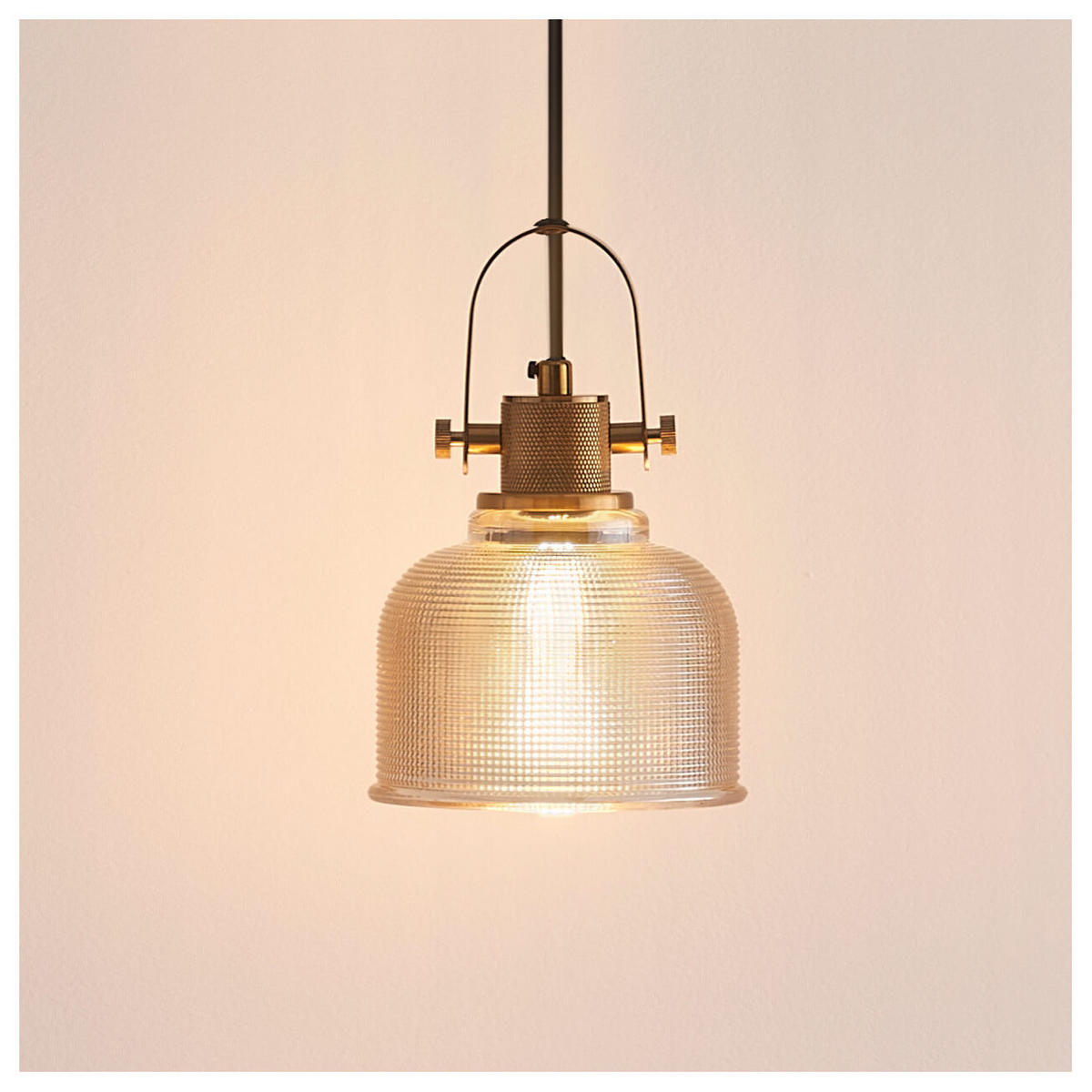 HÄNGELEUCHTE Vela, Gold / Messing, 22cm - Goldfarben, Glas (14.5/14.5/22cm) - KOSILUM