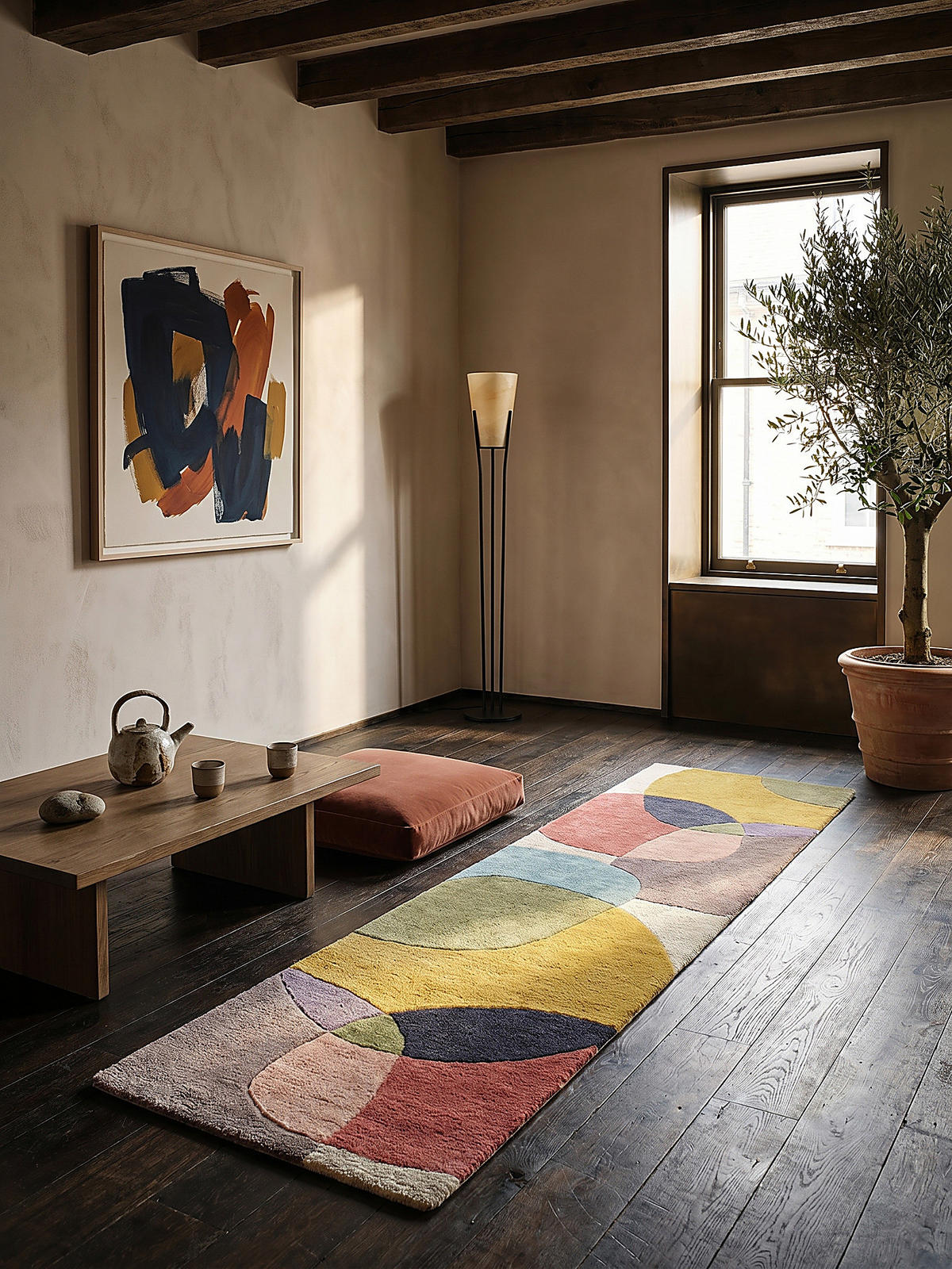 TEPPICH aus Wolle AIRE in Bunt, abstrakt, 60 x 230 cm - Multicolor, Textil (60/230cm) - KADIMA DESIGN