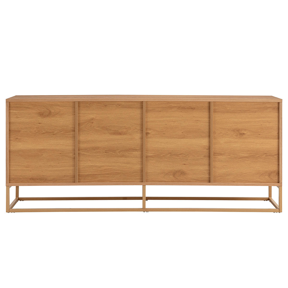 SIDEBOARD - Echtholzfurnier - Eichefarben, Holzwerkstoff (180/75/40cm) - home24