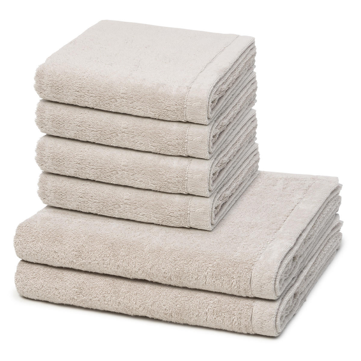 FROTTIERSET Lifestyle 6-teilig - Beige, Textil (50/100cm) - Cawoe