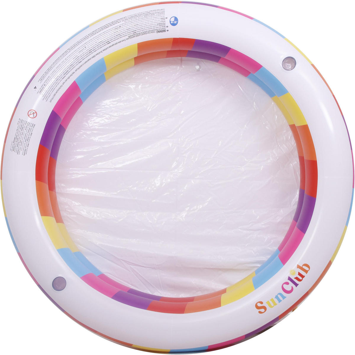 PLANSCHBECKEN Regenbogen rund Ø 187 x 42,5 cm Kinderpool - Multicolor, Kunststoff (187/187cm) - Avenli