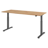 SCHREIBTISCH elektrisch XMST 80/200/74 cm in Wildeiche/Graphitfarben - Wildeiche/Graphitfarben, Holzwerkstoff (80/200/74cm) - bümö