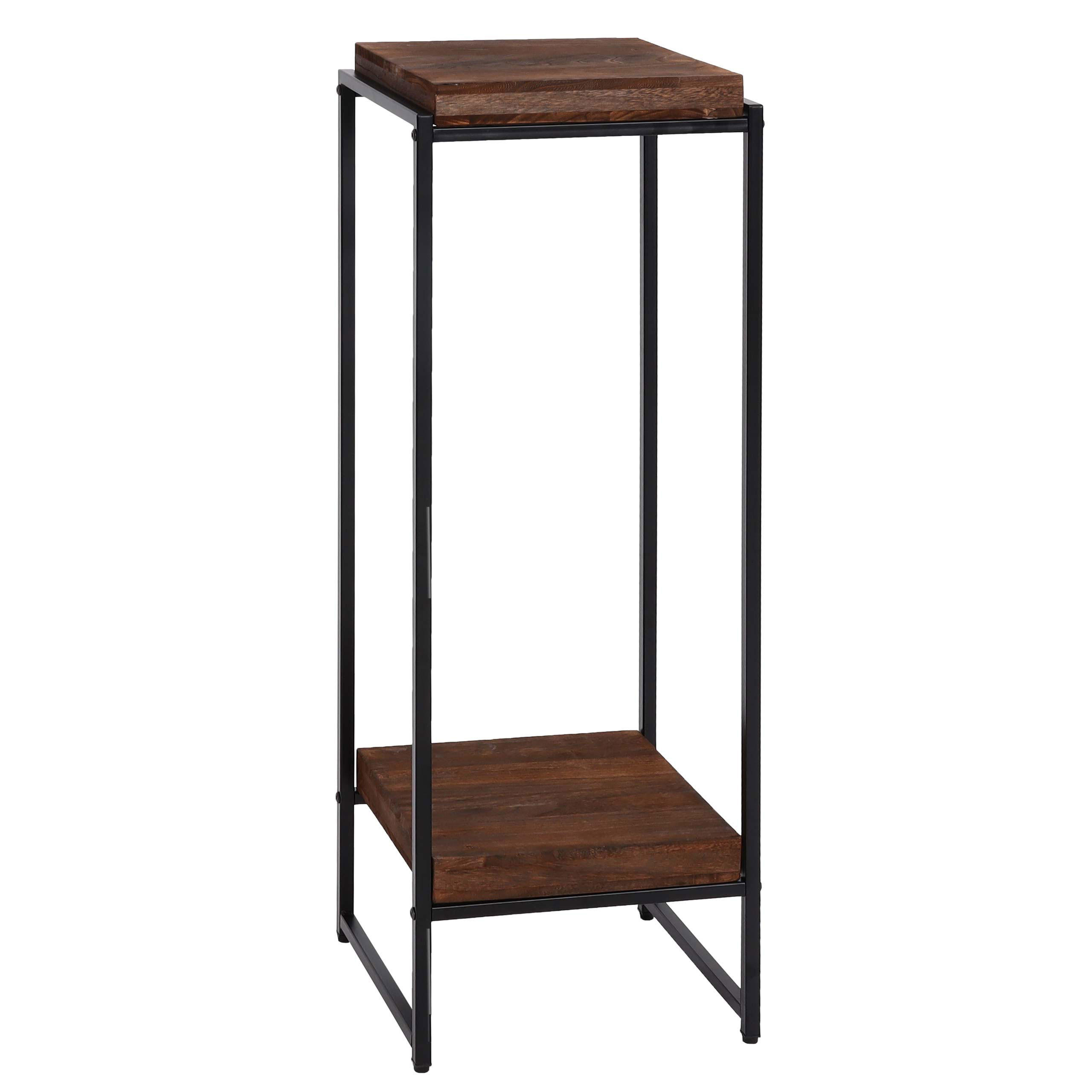 BLUMENTISCH quadratisch Dunkelbraun - Dunkelbraun, Holzwerkstoff (32/30/101cm) - MCW