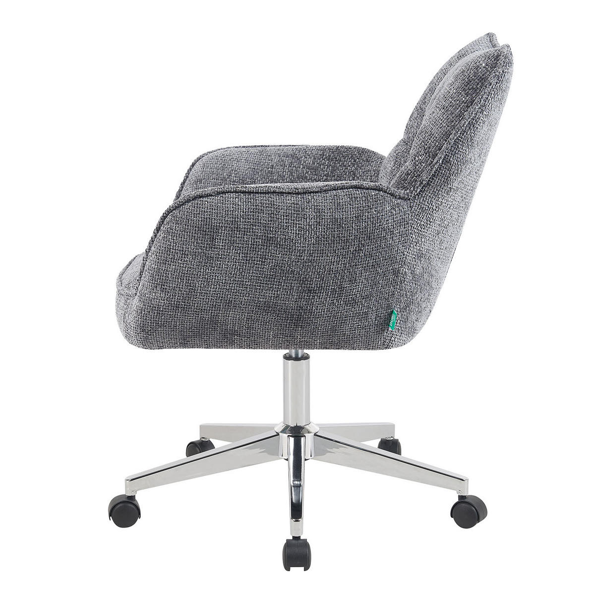 BÜROSTUHL Mika-Tabea - Chromfarben/Grau, Textil/Metall (59/81/66cm) - DUBI Möbel