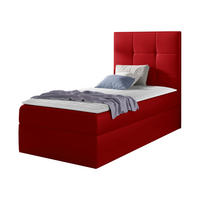 BOXBETT Mini 2, Seite zum Öffnen des Bettkastens: Rechts - Rot, Holz (100/200cm) - MIRJAN24