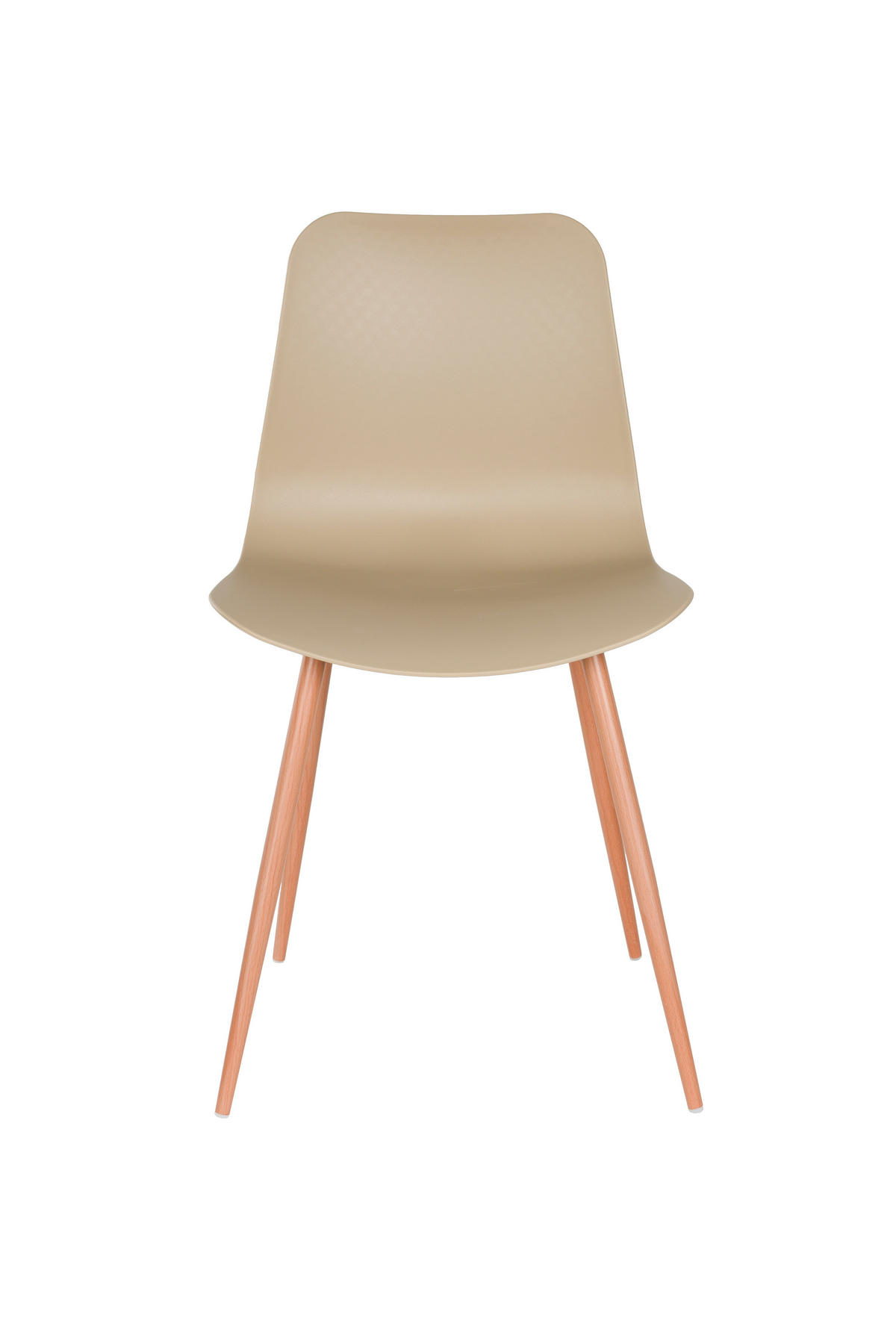ESSZIMMERSTUHL Leon - Beige - 49/44/80 cm - 2er-Set - Beige, Metall (44/80/49cm) - Novel